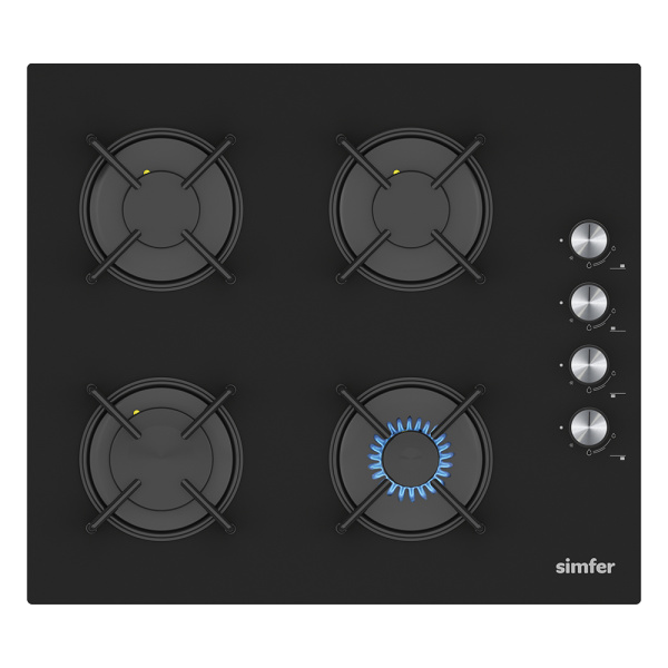 Газовая варочная панель Simfer H60K40S111 2 в 1 встраиваемая + настольная