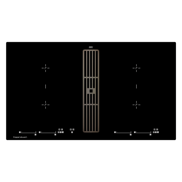 Индукционная варочная панель с вытяжкой Kuppersbusch KMI 9800.0 SR Black Chrome