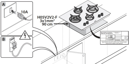 Газовая варочная панель Barazza 1PMDM70