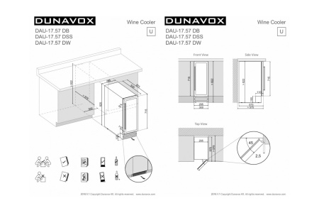 Винный шкаф Dunavox DAU-17.57DSS