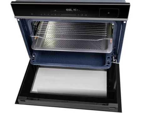 Компактный духовой шкаф с паром Maunfeld MCMO5016STGB