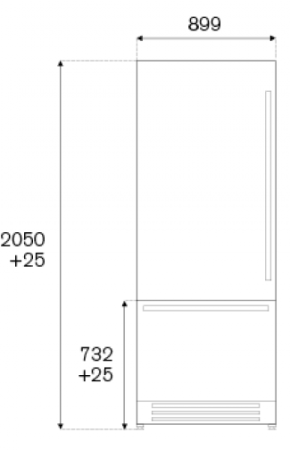 Холодильник Bertazzoni REF90PIXL