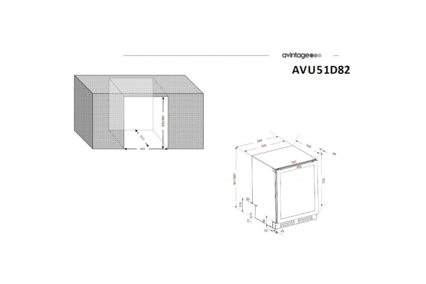 Двухзонный винный шкаф Avintage AVU51D82