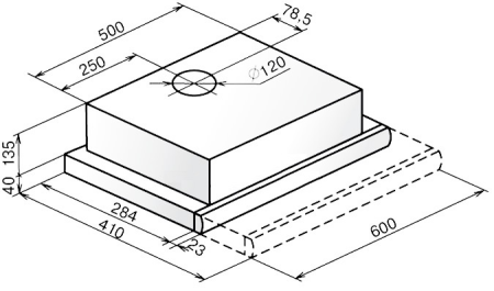 вытяжка Faber FLOX BK A60 110.0436.366