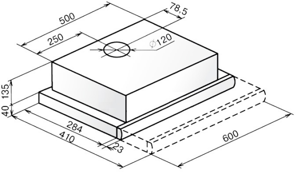 вытяжка Faber FLOX BK A60 110.0436.366
