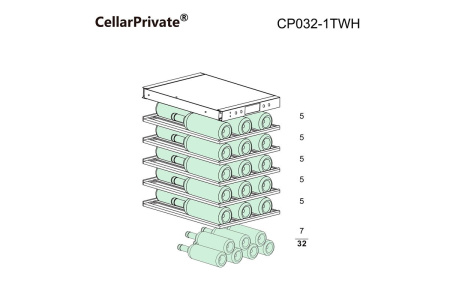 Винный шкаф Cellar Private CP032-1TWH