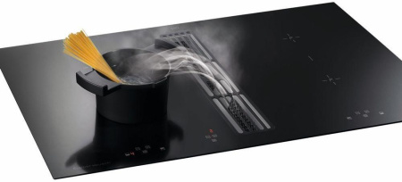 Варочная панель с вытяжкой Kuppersbusch KMI 8560.0 SR Black Velvet