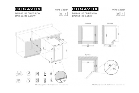 Винный шкаф Dunavox DAU-46.146DW