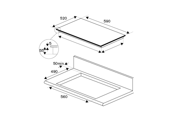 Индукционная варочная панель Bertazzoni P603I30NV
