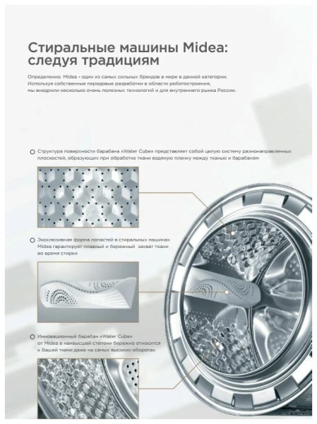 Встраиваемая стиральная машина Midea MFGLW80B/W