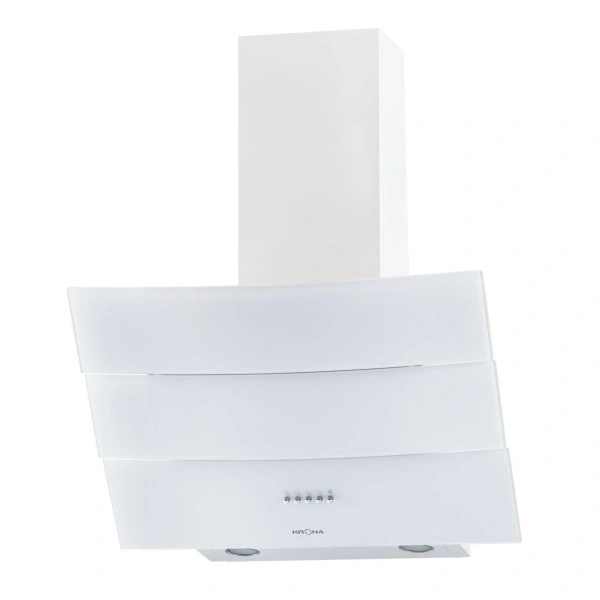 Наклонная вытяжка KRONA INGA 600 white push button