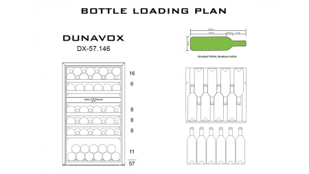 Винный шкаф Dunavox DX-57.146DSK