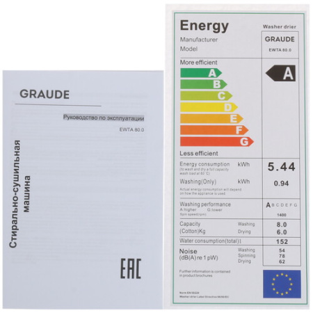Стирально-сушильная машина Graude EWTA 80.0