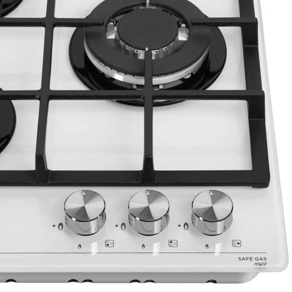 Газовая варочная панель Meferi MGH453WH GLASS POWER