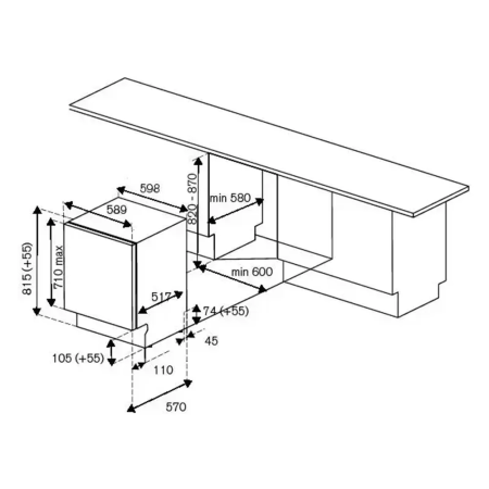 Посудомоечная машина Bertazzoni DW60EPR/21