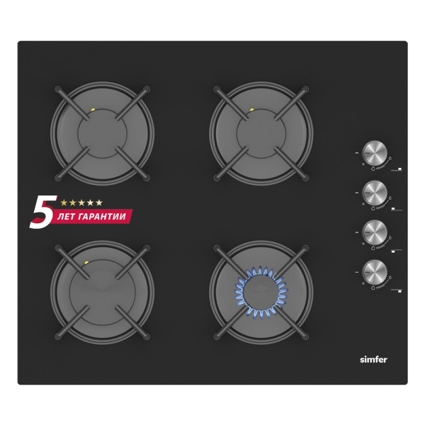 Газовая варочная панель Simfer H60K40S000TB