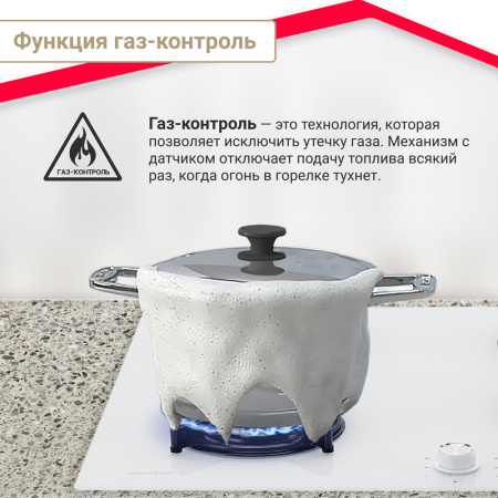 Газовая варочная поверхность Simfer H60N41W571