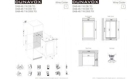 Винный шкаф Dunavox DAB-49.116DB.TO