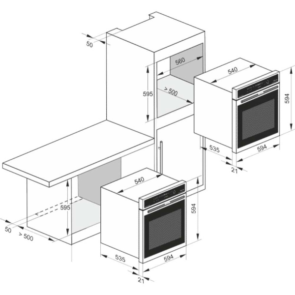 Встраиваемый газовый духовой шкаф Kaiser EG 6372