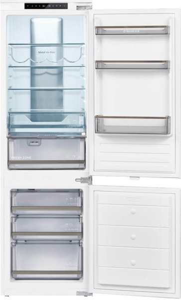 Холодильник-морозильник встраиваемый MAUNFELD MBF17754NFWHGR LUX Inverter