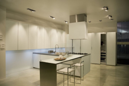 Вытяжка Falmec Design+ LAGUNA isola 60 inox vetro bianco (800)