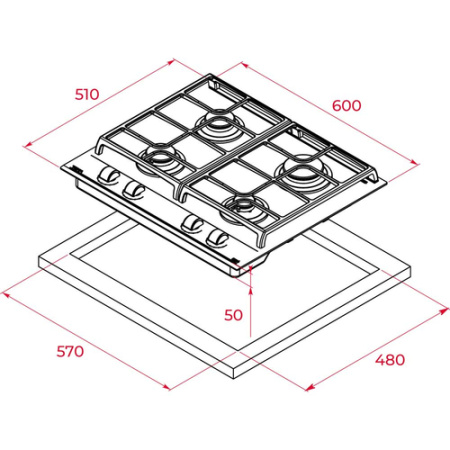 Варочная панель Teka GBC 64100 KBN WHITE