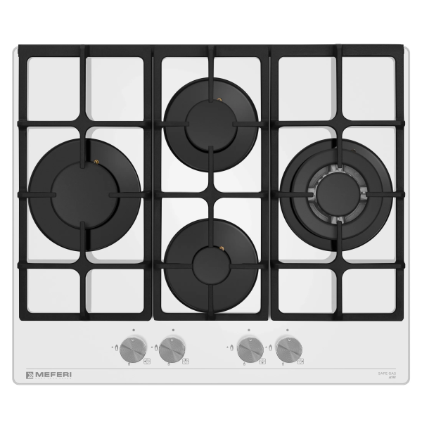 Варочная панель газовая  MEFERI MGH604WH GLASS ULTRA