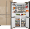 Холодильник Weissgauff WCD 510 Built-in Inverter NoFrost Сhampagne Glass