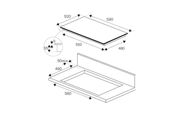 Индукционная панель Bertazzoni P604I1B26NV