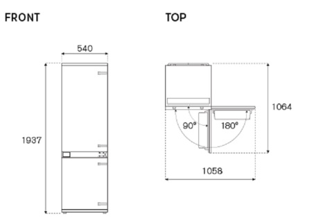 Встраиваемый холодильник Bertazzoni REF604BBNPTC
