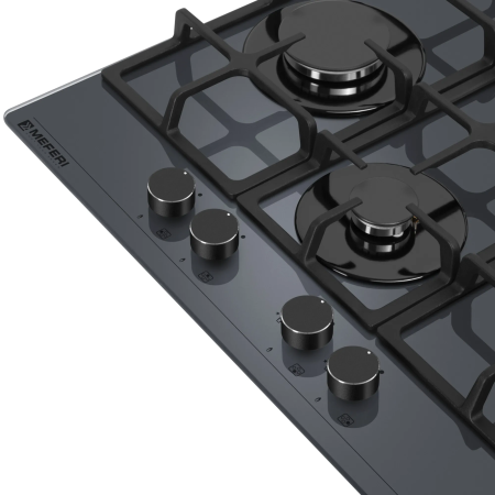 Газовая варочная панель MEFERI MGH604GR GLASS ULTRA