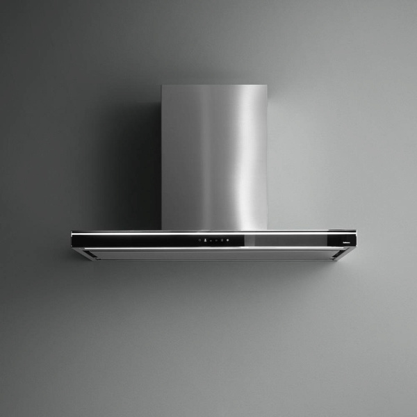 Вытяжка Falmec Silence LUMINA NRS 90 inox vetro nero (800)