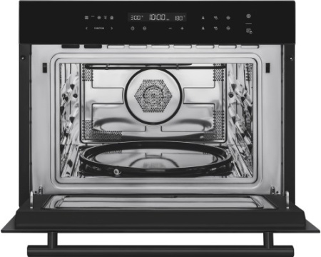 Духовой шкаф компактный с СВЧ Weissgauff OE 446 Black Edition