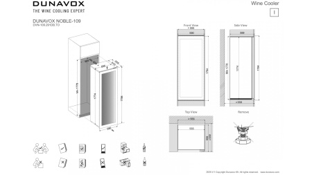 Винный шкаф Dunavox DVN-109.291DB.TO