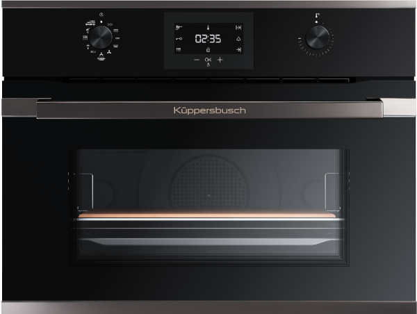 Компактный духовой шкаф с пиролизом Kuppersbusch CBP 6332.0 S2 Black Chrome
