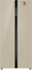 Холодильник Weissgauff WSBS 500 Inverter NoFrost Beige Glass