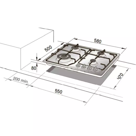 Газовая варочная панель DeLonghi IF 46.1 ASV GUD