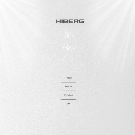 Холодильник Hiberg RFC-400DX NFGW (белое стекло)