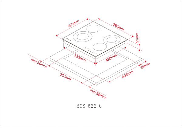 Варочная панель электрическая Kuppersberg ECS 622 C