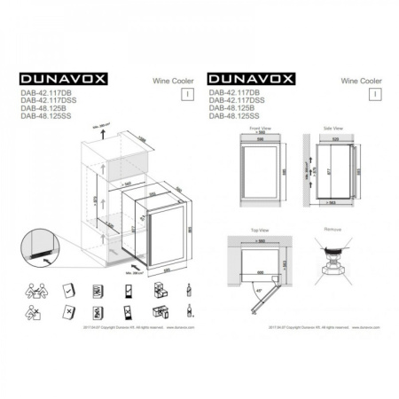 Винный шкаф Dunavox DAB-48.125B
