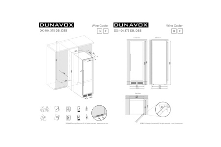 Винный шкаф Dunavox DX-104.375DSS