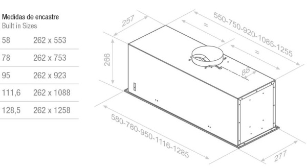вытяжка Pando EVO/580.11 INOX V.850 SEC