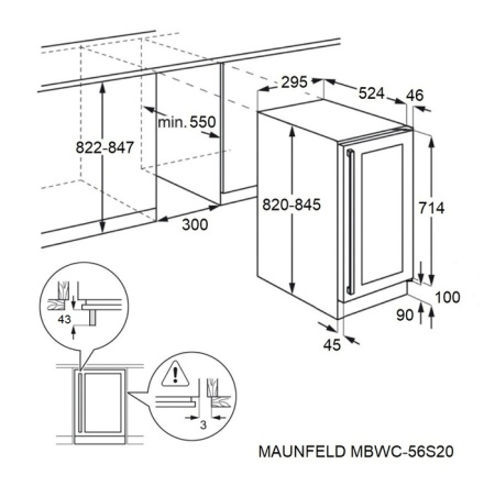 Винный шкаф Maunfeld MBWC-56S20