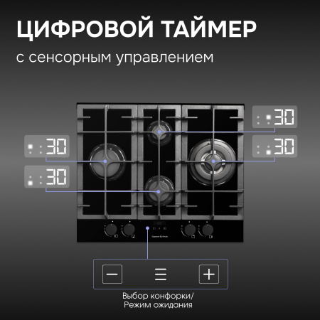 Газовая варочная панель Zigmund & Shtain MN 195.61 B