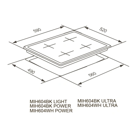 Индукционная варочная панель MEFERI MIH604BK ULTRA