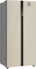 Холодильник Weissgauff WSBS 500 Inverter NoFrost Beige Glass