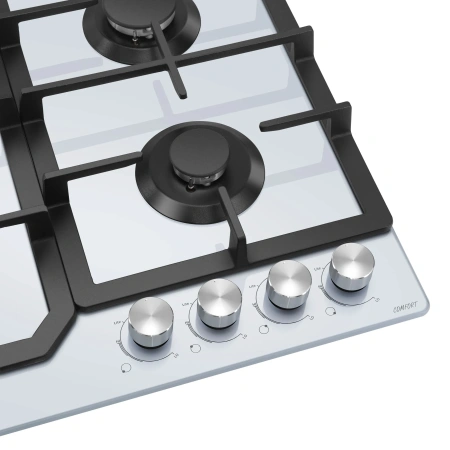 Газовая варочная панель Meferi MGH604WH GLASS COMFORT