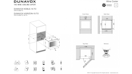 Винный шкаф встраиваемый Dunavox DVH-19.50C.TO