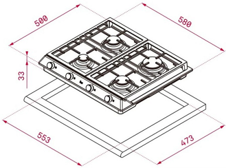 Варочная панель Teka EX 60.1 4G AI AL CI DR