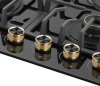 Газовая варочная панель Weissgauff HGG 644 BG Premium Brass